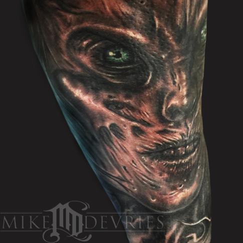Mike DeVries - Evil Face Tattoo